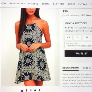Lulus Bandita midnight blue print halter dress